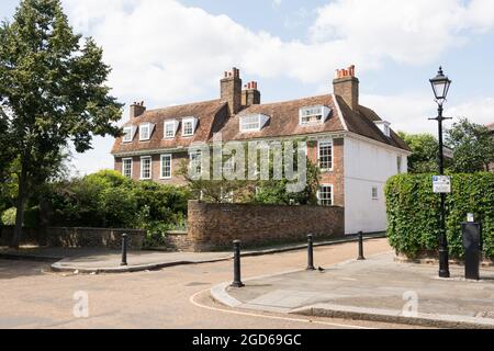 Elegante alloggio georgiano a Butts, Brentford, Middlesex, Inghilterra, Regno Unito Foto Stock