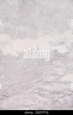 Vernice bianca ruvida nella parete, aspetto piacevole per lo sfondo della foto Foto Stock