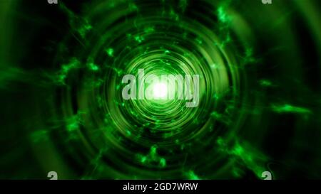 Green Poison Swirl Tunnel sfondo Foto Stock