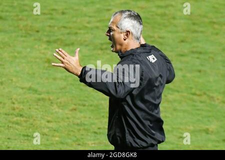 Rio de Janeiro, Brasile, 19 giugno 2021. Allenatore di calcio Lisca della squadra di vasco, durante la partita contro CRB per il Campeonato Brasileiro Série B, al Th Foto Stock