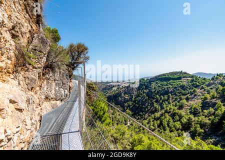 Zona pedonale chiamata Aceguia de Lizar nel Parco Naturale di Tejada, Andalusia, Spagna Foto Stock