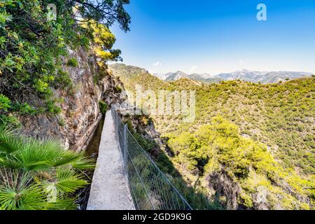 Zona pedonale chiamata Aceguia de Lizar nel Parco Naturale di Tejada, Andalusia, Spagna Foto Stock