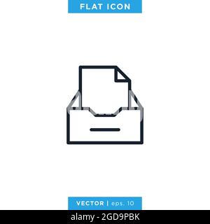 Icona di archiviazione modello grafico vettoriale. Tratto modificabile. eps vettoriale 10. Illustrazione Vettoriale