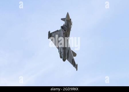 Aereo spagnolo Air Force Fighter Jet in mostra a Siviglia, Spagna Foto Stock