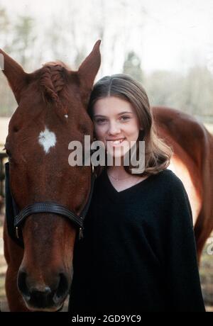 SCARLETT JOHANSSON nel CAVALLO WHISPERER (1998), diretto da ROBERT REDFORD. Credito: TOUCHSTONE FOTO / Album Foto Stock