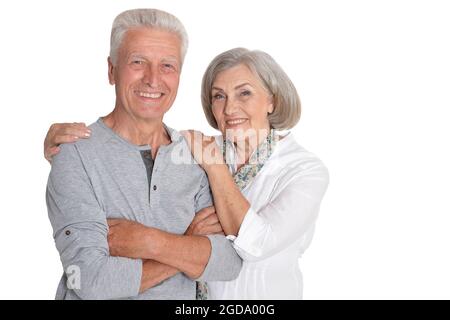 Close up ritratto di felice coppia senior in posa Foto Stock