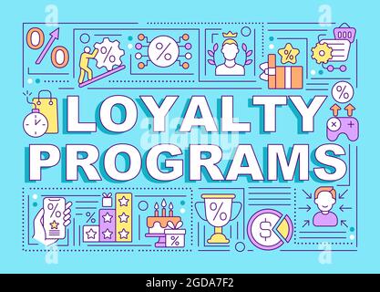 Banner concetti di parola dei programmi fedeltà Illustrazione Vettoriale