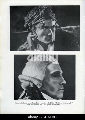 ANTONIN ARTAUD come Marat ed EDMOND VAN DAELE come Robespierre in NAPOLEONE Vu Par ABEL GANCE 1927 regista ABEL GANCE Cine France / Films Abel Gance / Isepa - Wengeroff Film GmbH / Pathe Consortium Cinema / Societe Westi / Societe generale des films Foto Stock