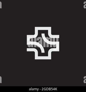 Modello con logo Letter S. Illustrazione Vettoriale