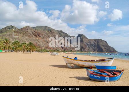 Playa de Las Teresitas, San Andres, Tenerife, Isole Canarie, Spagna Foto Stock