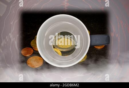 Finanziario : monete europee Foto Stock