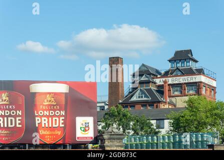 Ex fabbrica di birra Lamb e fabbrica di birra Fuller's Griffin, Cheswick Lane, Chiswick, London Borough of Hounslow, Greater London, England, Regno Unito Foto Stock