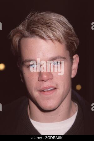 Matt Damon filmata 'Rounders' a New York il 13 gennaio 1998. Foto: Henry McGee/MediaPunch Foto Stock