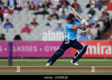 Manchester, Regno Unito. 12 agosto 2021. Ryan ten Doeschate batte per l'Essex a Manchester, Regno Unito, l'8/12/2021. (Foto di Conor Molloy/News Images/Sipa USA) Credit: Sipa USA/Alamy Live News Foto Stock