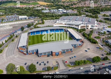 Chesterfield Football Club Stadio tecnica Stadio Aerial Drone View Foto Stock