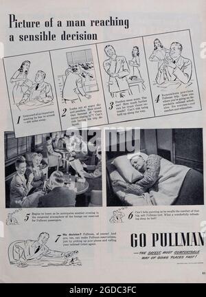 Pubblicità di Vintage Life Magazine, numero 28 ottobre 1946, USA Foto Stock
