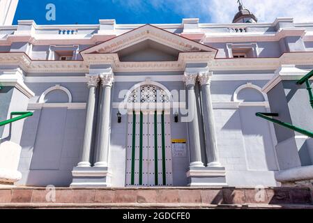 Architettura esterna della Cattedrale di nostra Signora dell'assunzione, Santiago de Cuba, Cuba Foto Stock