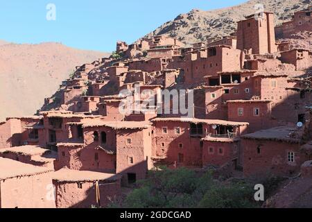 Megdaz - Villaggio nascosto nelle Montane dell'Atlante Foto Stock