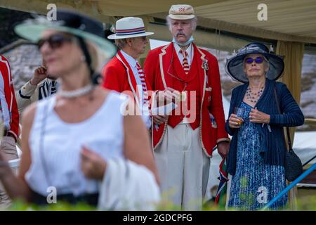 Henley Royal Regatta torna dopo essere stato annullato per la prima volta nella sua storia di 182 anni. Oxfordshire, Regno Unito. Foto Stock