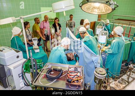 Sud Africa, Cape Town Salt River Groote Schuur Hospital, Heart of Cape Town Museum sala operativa re-enactment ricreazione ri-creazione, mannequins docto Foto Stock