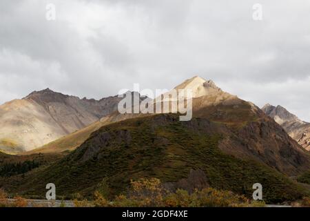 Landschaft des Denali Nationalpark, parco nazionale dei vormals Mount Mc Kinley, parco nazionale e riserva di Denali, Alaska, Stati Uniti. Foto Stock