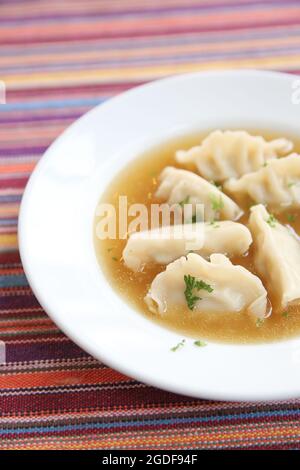 Zuppa di wonton Foto Stock