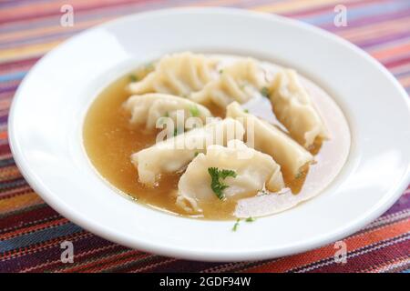 Zuppa di wonton Foto Stock