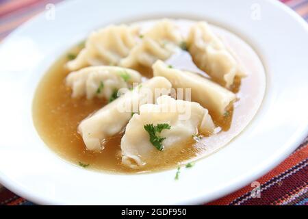 Zuppa di wonton Foto Stock