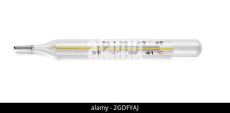 termometro temperatura febbre misura gradi celsius influenza medica Foto Stock