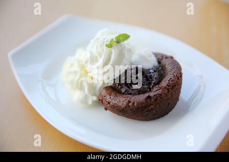 Cioccolato Torta di Lava Foto Stock