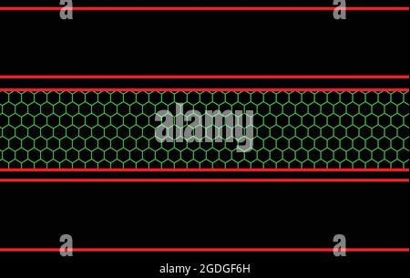 Esagoni verdi e disegno vettoriale di banner savvy Illustrazione Vettoriale