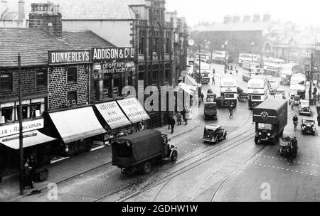 Burnley Town Center, probabilmente anni '40 Foto Stock