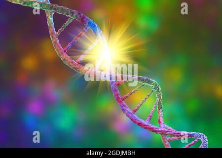 Mutazione genetica, illustrazione concettuale Foto Stock
