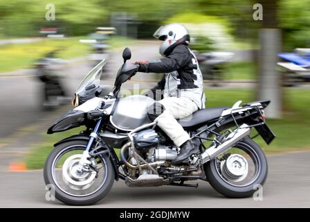 Formazione di guida sicura per motociclisti, Germania Foto Stock