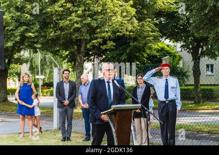 Bernd Lange, em 13. Agosto 2021 wird an den Beginn des Baus der Berliner Mauer und die vollständige Schließung der innerdeutschen Grenze vor 60 Jahre Foto Stock