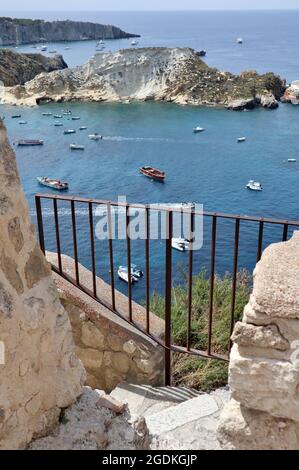 Isole Tremiti - Scorcio panoramico dell'Isola del Cretaccio dal Castello dei Badiali Foto Stock