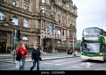 Edninburgh, Regno Unito. 13 luglio 2021. Il Balmoral Hotel a Edimburgo, Scozia. (Foto di Dinendra Haria/SOPA Images/Sipa USA) Credit: Sipa USA/Alamy Live News Foto Stock