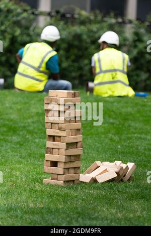 Giochi da giardino a Christchurch Gardens Foto Stock