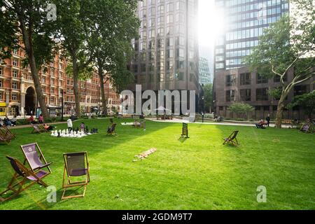 Giochi da giardino a Christchurch Gardens Foto Stock