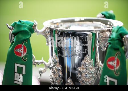 Primo piano del trofeo Carabao Cup Foto Stock