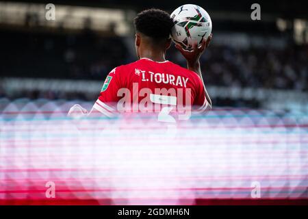 Derby, Regno Unito. Ibou Touray, Derby County 3-3 Salford City. 10 agosto 2021. Foto Stock