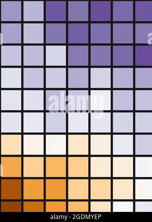 Illustrazione grafica generativa dei pixel a colori geometrici astratti Illustrazione Vettoriale