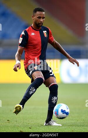 Genova, Italia. 13 agosto 2021. Hernani Azevedo Junior del CFC di Genova in azione durante la partita di calcio Coppa Italia tra il CFC di Genova e l'AC Perugia. Il CFC di Genova ha vinto 3-2 su AC Perugia. Credit: Nicolò campo/Alamy Live News Foto Stock