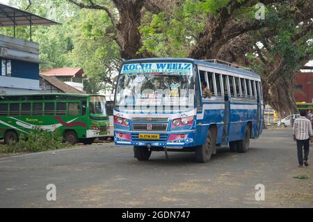 Autobus locale, Cochin (Kochi), Kerala, India. © Foto di Richard Walker Foto Stock