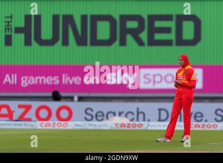 Abtaha Maqsood di Birmingham Phoenix nel cento Foto Stock