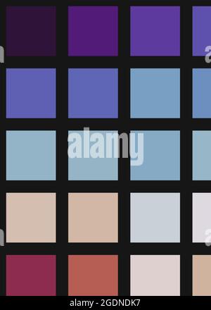 Illustrazione grafica generativa dei pixel a colori geometrici astratti Illustrazione Vettoriale