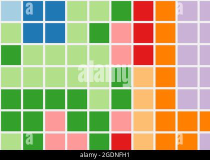 Illustrazione grafica generativa dei pixel a colori geometrici astratti Illustrazione Vettoriale