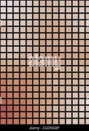 Illustrazione grafica generativa dei pixel a colori geometrici astratti Illustrazione Vettoriale