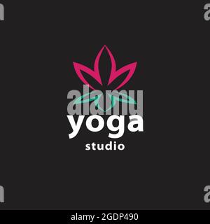 immagine vettoriale del logo astratto yoga Illustrazione Vettoriale