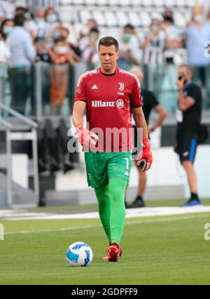 Wojciech Szczesny (Juventus FC) durante la partita di calcio pre-stagione tra Juventus FC e Atalanta BC il 14 agosto 2021 allo stadio Allianz di Torino - Foto Nderim Kaceli / DPPI Foto Stock